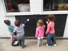 Wandsworth children put outdoor chalkboard to good use - daynurseries.co.uk News