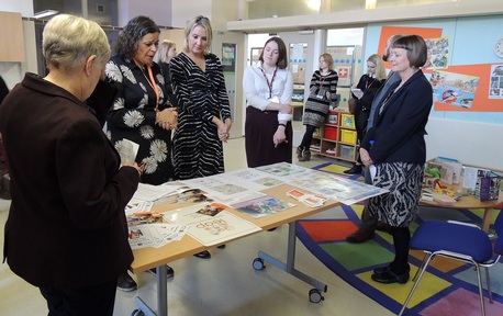 Caroline Dinenage meets staff at Brixton-based charity - Lambeth Early Action Partnership (LEAP)