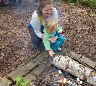 Toasting Marshmallow. Credit: Michaela Chirgwin