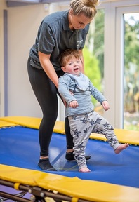 Qualified worker offers rebound therapy. Credit: Rainbow Hub