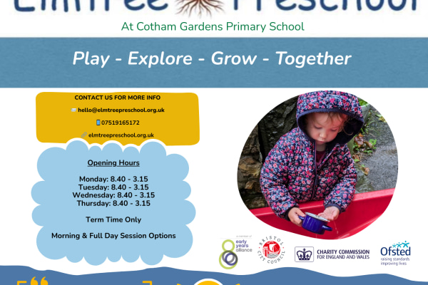 Elmtree Preschool, Cotham Gardens Primary School
