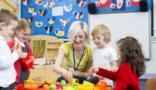 Who works in a nursery